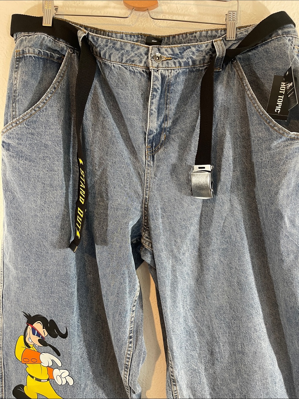 Her Universe Disney A Goofy Movie Max & Powerline Belted Straight Leg Denim Jean - Picture 4 of 13